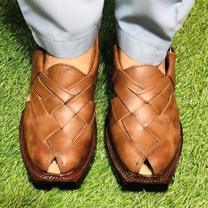 Brown Leather Peshawari Chappal | Traditional Sandals for Men | Comfortable Footwear | Handmade Peshawari Chappal