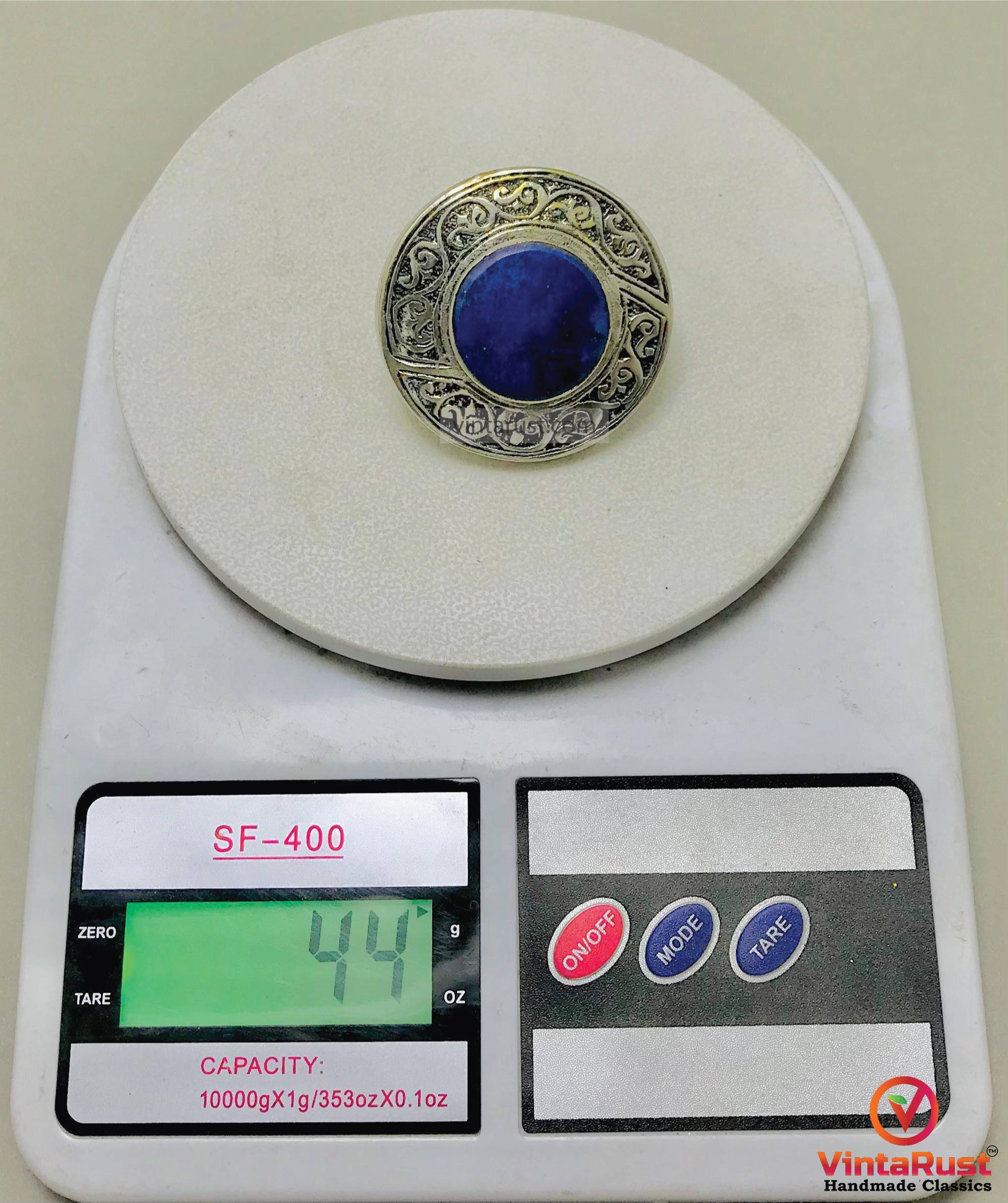 職人によるラピスラズリのリング：アフガニスタンシルバーのボヘミアン