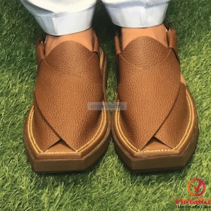 Brown Genuine Leather Peshawari Chappal | Authentic Men’s Footwear | Formal Gents Shoes | Best Gift For Him
