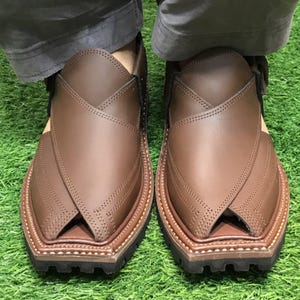 Dark Brown Peshawari Chappal | Handmade Men’s Leather Sandals | Luxury Comfortable Footwear | Ethnic Shoes