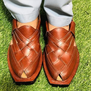 Authentic Peshawari Chappals | Men’s Peshawari Sandals | Genuine Leather Chappal | Handcrafted Traditional Footwear