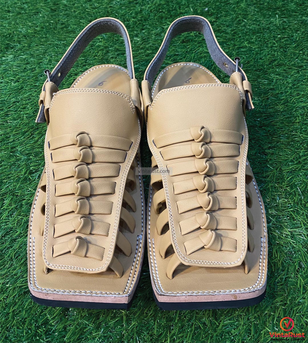 Lite Ride Chappal Handmade Leather Peshawari Chappal Sandals: Traditional Light Brown ...