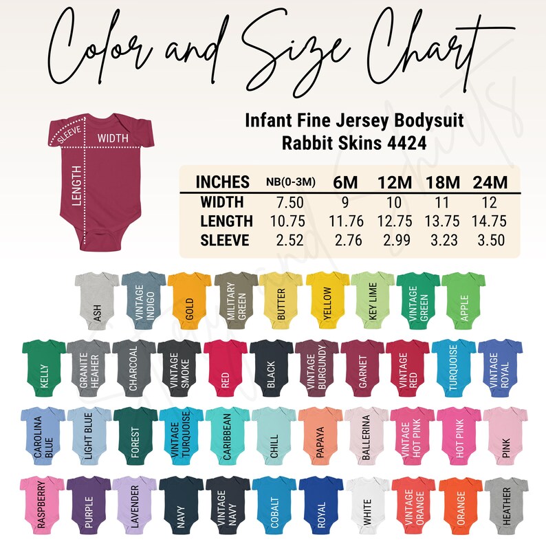 Editable Rabbit Skins 4424 Color+Size Chart,Canva Template (Digital Download),Rabbit Skins 4424 color+size chart,Rs 4424 chart,Rabbit Skins image 8