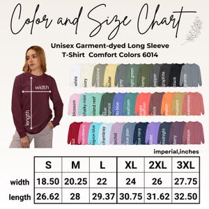 Editable Comfort Colors 6014 Size+color Chart,Canva tempalte,,6014 Size Chart,6014 color Chart, Comfort Colors color size chart,6014 chart