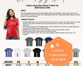 Editable Bella+Canvas 3005 Color+Size Chart,Canva Template (Digital Download),Bella+Canvas 3005 color+size chart,Bella+Canvas color chart