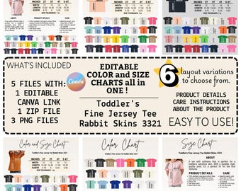 Pieles de conejo editables (3321): tabla de colores y tallas, plantilla de Canva, pieles de conejo (3321): tabla de colores y tallas, tabla de colores 3321, pieles de conejo: tabla de colores y tallas