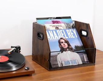 Fathers Day Gift Custom Vinyl Record Box Personalization Record Storage Album Storage Desk Vinyl Record Storage Gift, Music Lover Gift