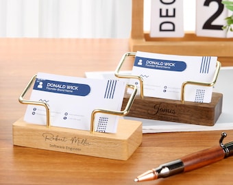 Personalized Business Card Holder for Desk–Custom Card Display,Office Gift,Corporate Gift,Gifts for Him,Graduation Season,Office Decor