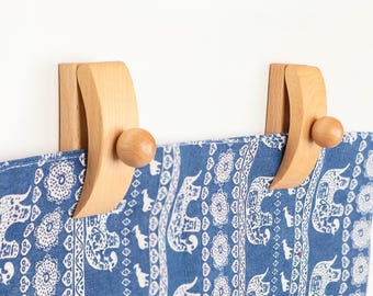 Custom Wooden Quilt Hangers with Clips,Wall Tapestry & Rug Display, Wooden Clamp Holder,Boho Home Decor,Wall Decor,New Home Gifts for Her