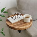 Valentines Day Custom Wood Sofa Arm Table,Couch Tray, Sofa small tea table, Nordic sofa side table, mobile coffee table, mini side table
