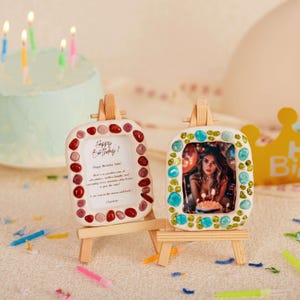 Personalized Birthstone Photo Frame: Instax Mini Polaroid Keepsake