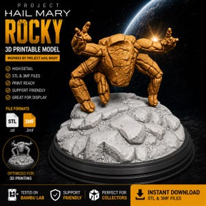 Project Hail Mary Rocky stl & 3mf