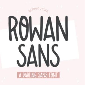 Rowan Sans Font, Script Font, Handwritten Font, Cursive Font, Signature Font, Fonts for Crafts, Cursive Font, Procreate Font, Monoline Font