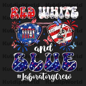 Laboratory Scientist Comfort Colors Png, 4th of July Patriotic Crewneck Red White Blue Png, Lab Tech Phlebotomist Microbiology Lab Gift Png