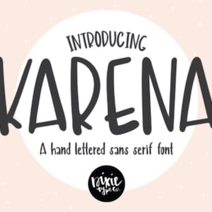 Karena Font, Script Font, Handwritten Font, Cursive Font, Signature Font, Fonts for Crafts, Cursive Font, Procreate Font, Monoline Font