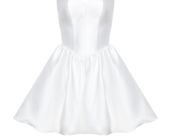 Mia Dress, Mini Corset Dress, Volumized Skirt, Cocktail