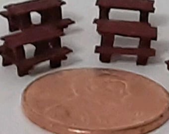 All Scale Miniatures N 1600988 Picnic Tables, Unpainted 3D Printed Parts 5