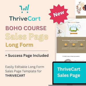 Boho Kurs Verkaufsseite Vorlage in ThriveCart