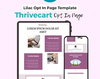 Lilac ThriveCart Opt-In Page Template
