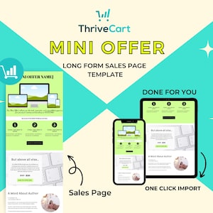 Szablon strony sprzedaży Mini Offer w ThriveCart