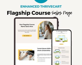 Sjabloon vlaggenschipcursus verkooppagina in ThriveCart