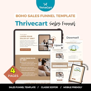 Boho ThriveCart 4-Page Sales Funnel Template