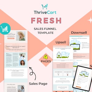 Nueva plantilla de embudo de ventas de 4 páginas de ThriveCart