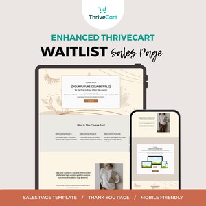 Waitlist in BOHO Sales Page Template in ThriveCart