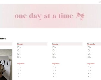 Weekly Planner - Notion Template