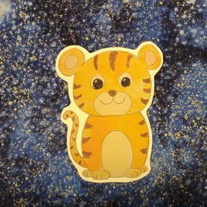 Year of the Tiger Sticker, Tiger Sticker, Baby Tiger Sticker, Tiger Cub Sticker, Laptop Sticker, Scrapbook Sticker, Journal Sticker