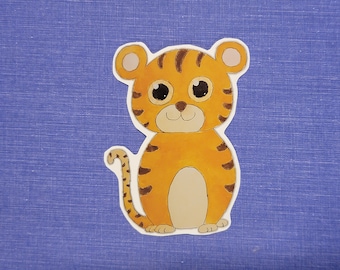 Year of the Tiger Sticker, Tiger Sticker, Baby Tiger Sticker, Tiger Cub Sticker, Laptop Sticker, Scrapbook Sticker, Journal Sticker