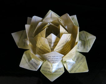 Love is Not Love / Sonnet 116 Watercolor Origami Lotus Flower