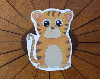 Year of the Tiger Sticker, Tiger Sticker, Baby Tiger Sticker, Tiger Cub Sticker, Laptop Sticker, Scrapbook Sticker, Journal Sticker
