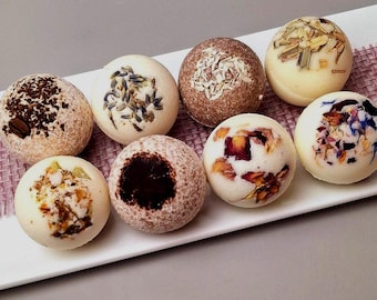 Badepraline, Badebombe, Wellness für die Wanne, Badekugel,vegan, Shea-Butter Badekugel, Lavendelbadekugel, Rose, Badetrüffel