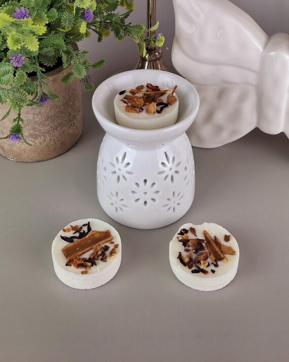 Duftlampe mit Sojamelts, Aromatherpie, Raumduft, Sojawachs mit