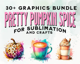 Pacchetto PNG di spezie di zucca / Clipart autunnali per sublimazione, involucri per bicchieri, tazze e magliette / Grafica autunnale per caffè, download digitali autunnali accoglienti