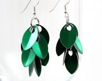 Shaggy Scale Earrings in Your Choice of Colors