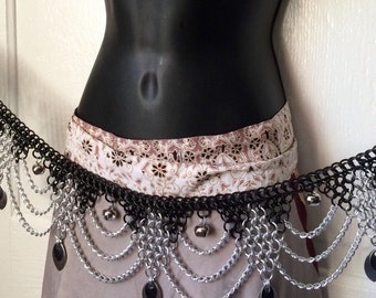 Resonance Chainmail Belt with Bells and Chain Drape