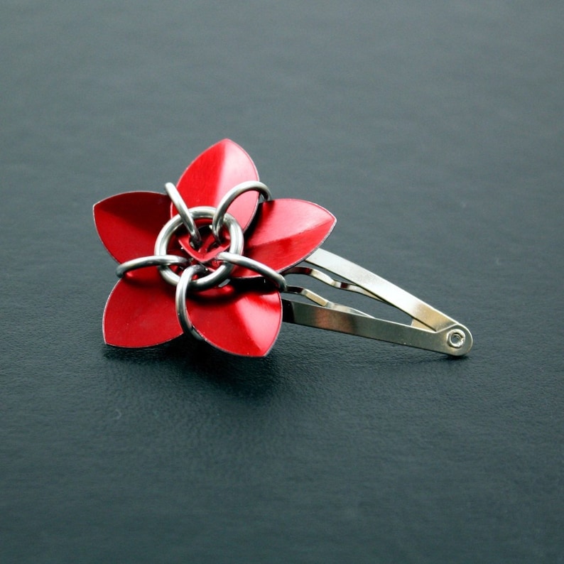 Scalemaille Flower Hair Barrette image 9