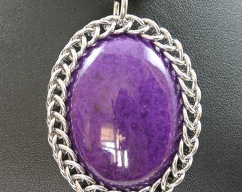 Purple Mountain Jade Wrapped in Chainmail