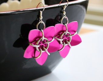 Scale Flower Earrings