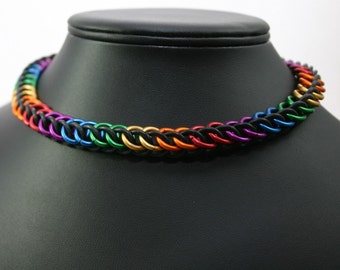 Rainbow Stretchy Half Persian Necklace