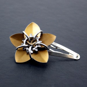 Steampunk Scale Flower Hair Barrette image 2