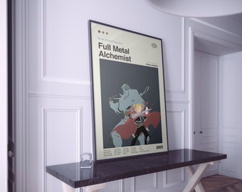 Full Metal Alchemist Brotherhood Poster | Full Metal Alchemist Print | Anime Poster | FMA Poster | Minimalist Poster | Flexible Sizes