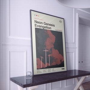 Póster de Neon Genesis Evangelion / Impresión de Neon Genesis Evangelion / Póster de anime / Impresión artística de manga y anime / Póster minimalista / Tamaños flexibles