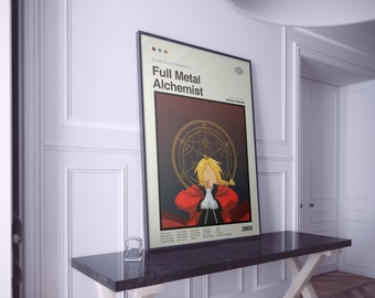 Full Metal Alchemist Brotherhood Poster | Full Metal Alchemist Print | Anime Poster | FMA Poster | Minimalist Poster | Flexible Sizes