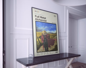 Full Metal Alchemist Brotherhood Poster | Full Metal Alchemist Print | Anime Poster | FMA Poster | Minimalist Poster | Flexible Sizes