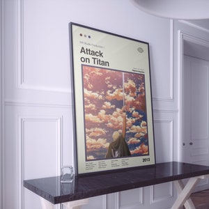 Attack On Titan Poster | AOT Anime Druck | Anime Poster | Anime Manga Kunstdruck | Minimalistisches Poster | Vintage Retro Druck | Flexible Größen