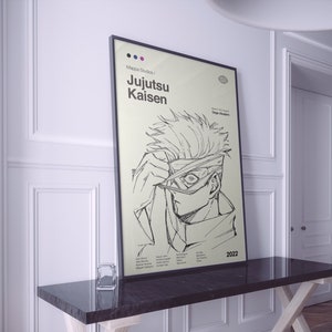 Anime Poster | Jujutsu Kaisen Print | Anime Poster | Anime Manga Art Print | Minimalist Poster | Vintage Retro Art Print | Flexible Sizes