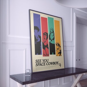 Póster de Cowboy Bebop / Impresión de Cowboy Bebop / Póster de anime / Impresión artística de anime manga / Póster minimalista / Impresión retro vintage / Tamaños flexibles